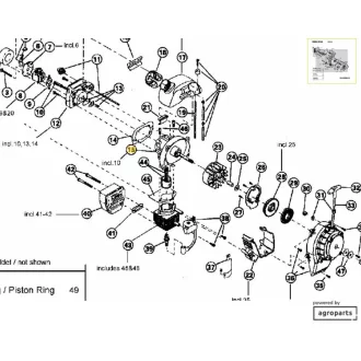 Forgattyúsház MTD / 753-04747 BV 3100 lombfúvóhoz