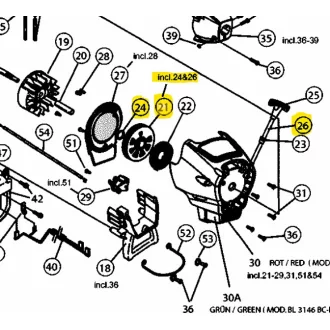   MTD berántózsínór orsó kötéllel és rögzítőalátéttel 780, 790 (753-05220)