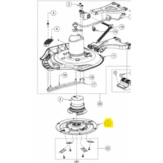 MTD késtárcsa RK és XR5 robotfűnyírókhoz (753-11198)