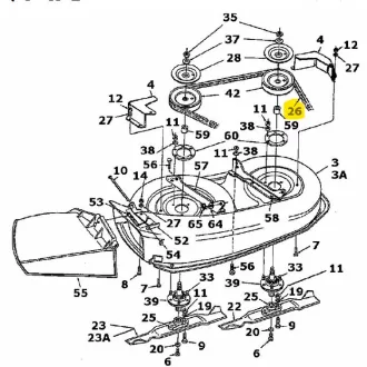   MTD ékszíj késhajtó Spider-91S 5/8" x 68" (754-0364)