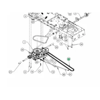   MTD ékszíj hajtás MTD RS125/96 rf125 lf130, 5/8" x 70.90" (754-04249A)