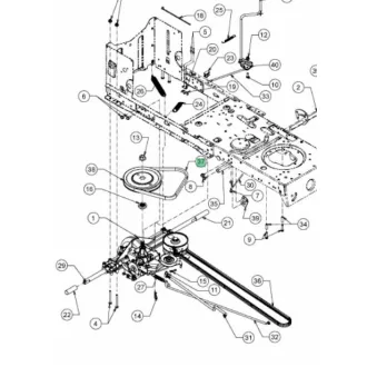   Ékszíj késhajtó MTD LG155 BELT:V-TYP:5L x 35.25 LG 754-0241A, (754-05040)