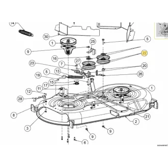   MTD feszítőgörgő  XT1,XT2, XT3 4.5" 756-05034A   (756-05034)