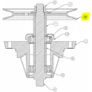 MTD ékszíjtárcsa 6.3" (756-05111)