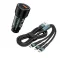 Gyors töltő usb/usb-c + 3 az 1-ben töltő különböző töltőfejekkel - 5a 20w 12/24v (07acset)autolife  (766013)