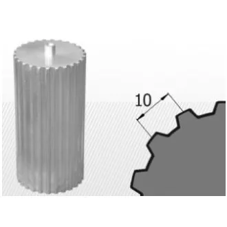   Fogasrúd, profil T10, fogszám z=26, hossz (mm) 200, anyag alu (77T10026)