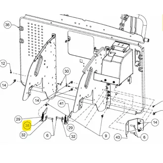 Cub Cadet zsákrögzítő kampó jobb oldali (783-09364A-Z)