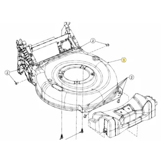 MTD fűnyíró ház 42cm Wolf piros Euromower (787-03072CWR)