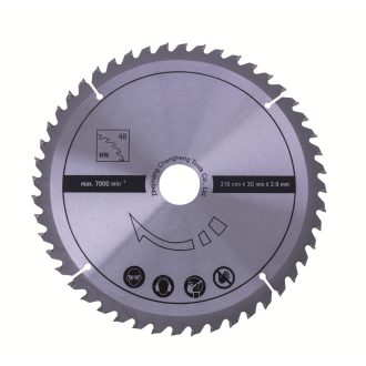   Scheppach TCT fűrészlap (216 x 30 x 2,8 mm, 48 fog) HM 216 / HM 90 MP-hez (7901200705)
