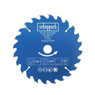   Scheppach TCT fűrészlap (165 x 20 x 1,6 mm, 24 fogú) BC-HCS165-X / C-HCS165-X-hez (7901810604)