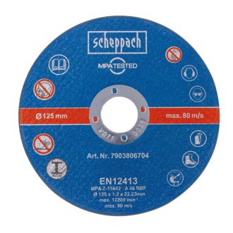   Scheppach Csiszolótárcsa készlet 125 mm (12 db)  (7903806704)