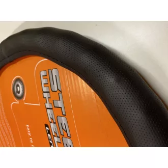Kormányvédő műbőr Fekete lukacsos 37-39cm (8691-TUN)