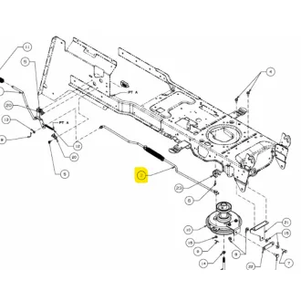   MTD manuális PTO indító komplett pálca 647-05048 NX9 (947-05048)