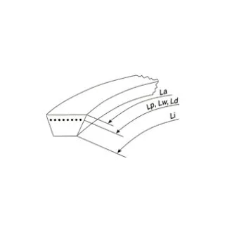 Fűnyíró traktor ékszíj, 13x8x1805 (E4L-LG730SWR)