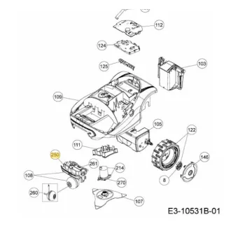   MTD első érzékelő panel RC robotfűnyíróba (2019, 2020) (ESB7103A1)