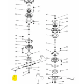 MTD fűnyíró kés 62cm (FG106492)