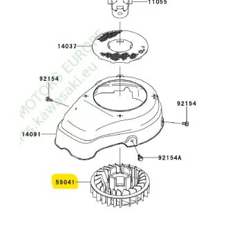 Kawasaki ventilátor tárcsa FJ 180V 59041-2098 (KM-007507)