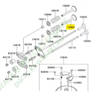 Kawasaki FJ180V-AM09 szívó szelep 12004-2122 (KM-022752)