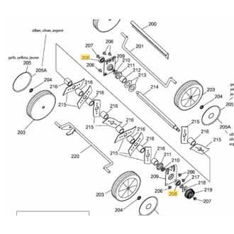 MTD csapágy gyeplazító tengelyhez (LZ-0023148)