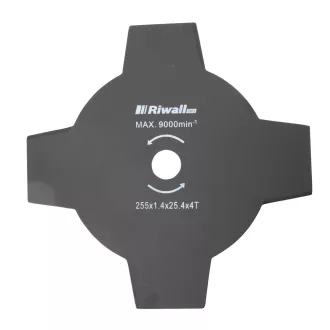  Riwall PRO Négyfogú vágópenge bozótvágókhoz (255 x 1,4 x 25,4 mm)  (RACC00027)