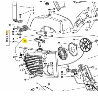 MTD GCS láncfűrész berántó fogantyú (SG-2044900)