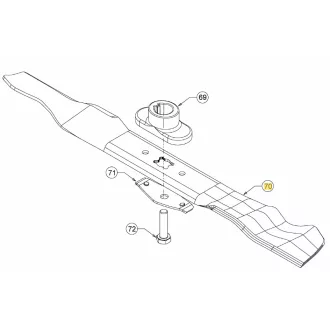   MTD 395 PO, SPO Fűnyíró kés 39,5cm csillag tájolófurat (SG-2067030) (1111-M6-0144)