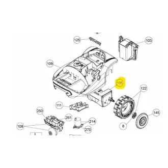 CubCadet robotfűnyíró hajtómű RC, XR2 (SMSB7106A)
