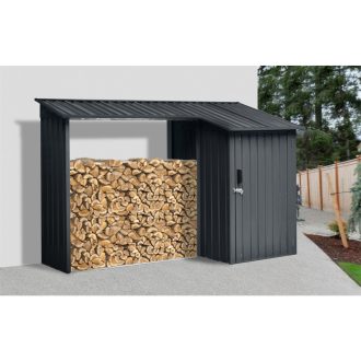  Riwall PRO RMWS 3x9 Anthracite tűzifatároló fészerrel 2,7 x 1,6 m (antracit) (WS-XDB-E-A)